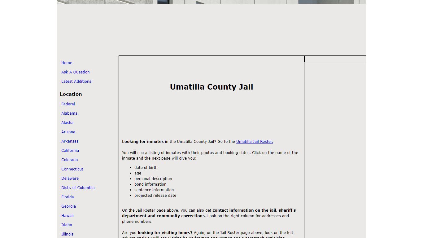 Umatilla County Jail - The Free Inmate Locator